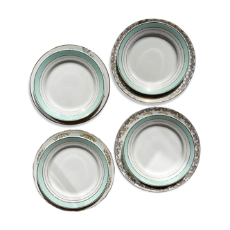 8 Assiettes porcelaine dépareillées