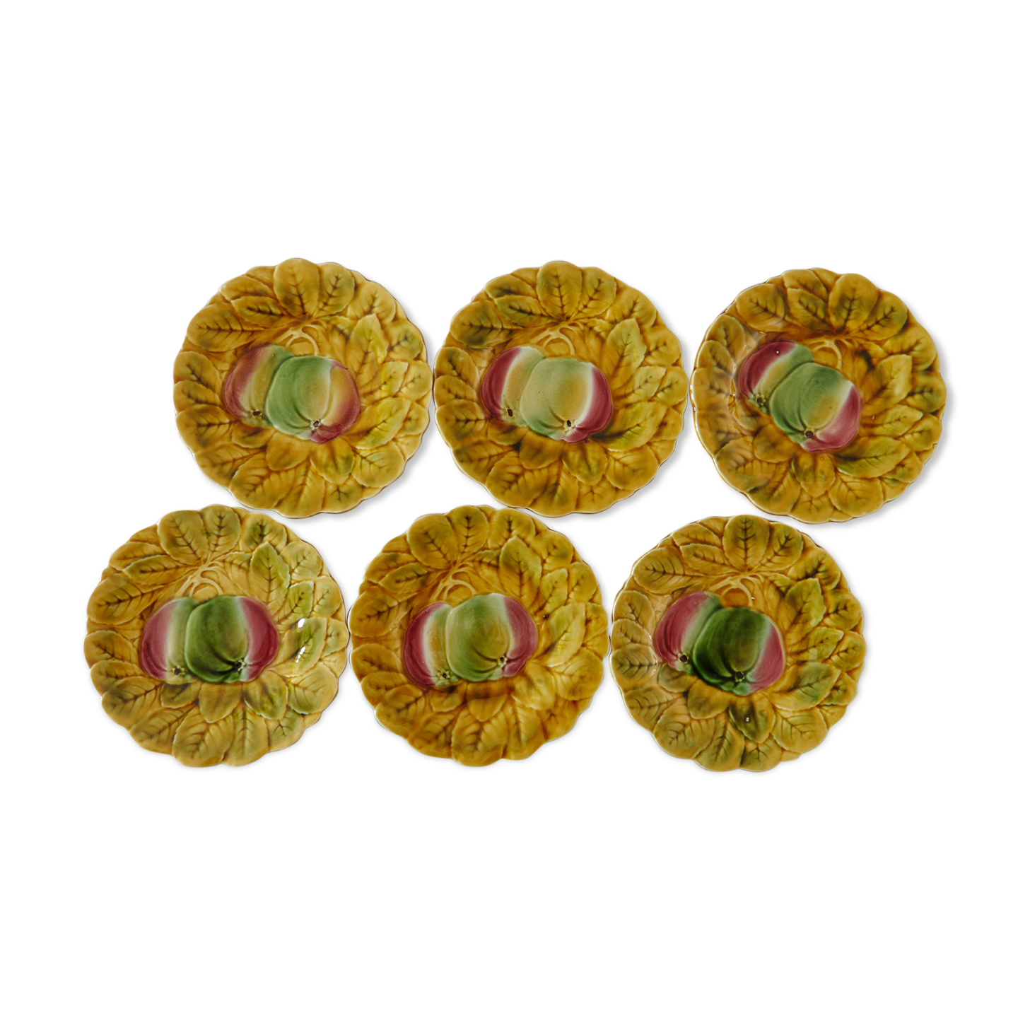 lot 6 dessert plates slurry Sarreguemines