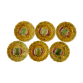 lot 6 dessert plates slurry Sarreguemines