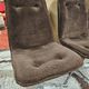 Pair of vintage velvet armchair chair 1970"
