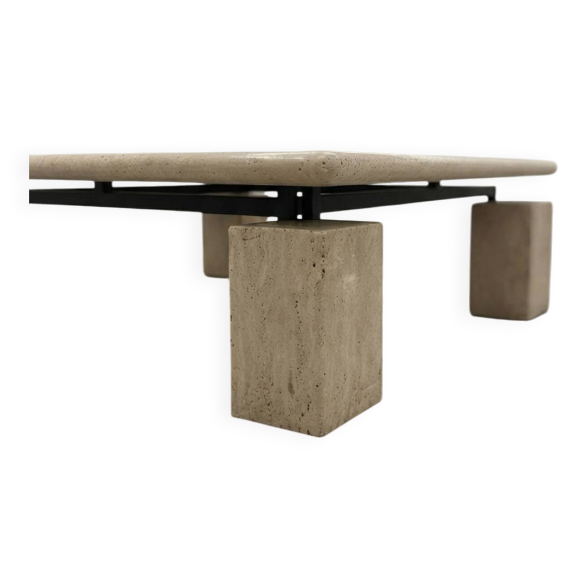 Sculptural coffee table in travertine - Attributed to Piero De Longhi, It