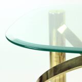 Swirl Coffee Table In Brass & Glass, Italy 1970s