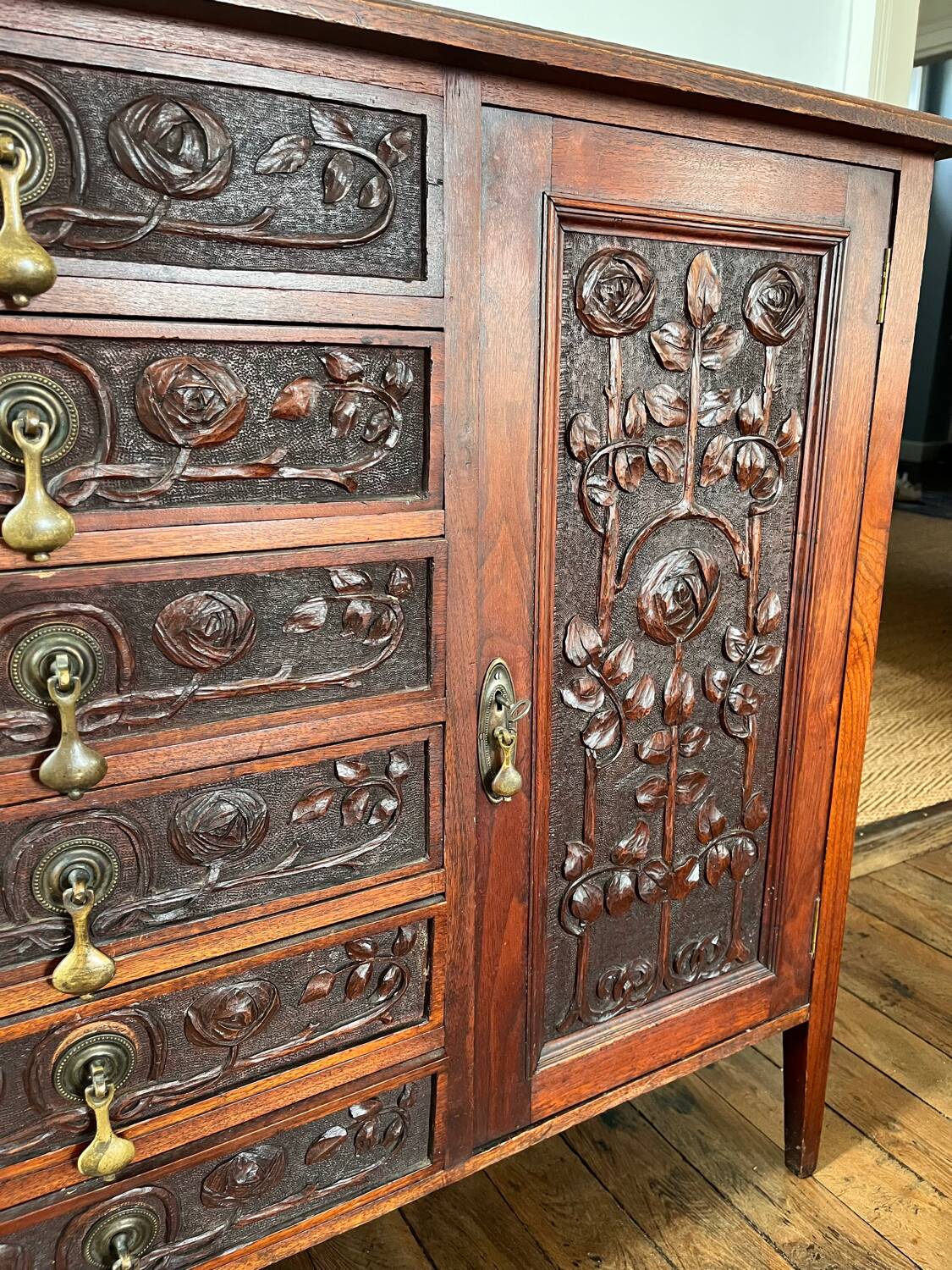 Victorian-era carved buffet