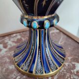 Two-handled baluster vase in late 19th century earthenware from the Gustave Asch factory (1856-1911)