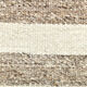 210x300 cm Natural Turkish Kilim, Striped white and brown kilim carpet