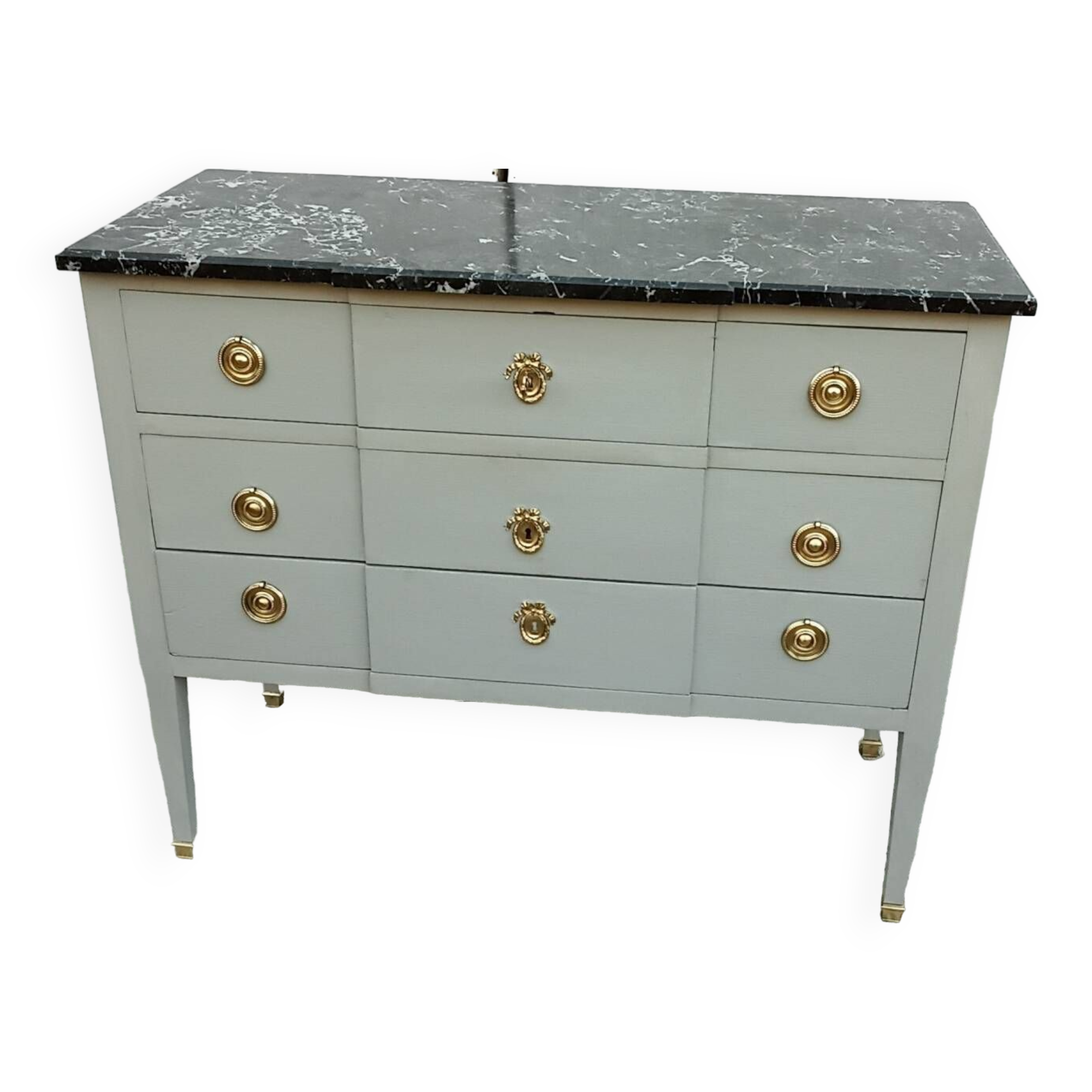 Gray chest of drawers
