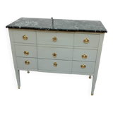 Gray chest of drawers