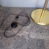 Reading floor lamp in golden brass vintage design 1970