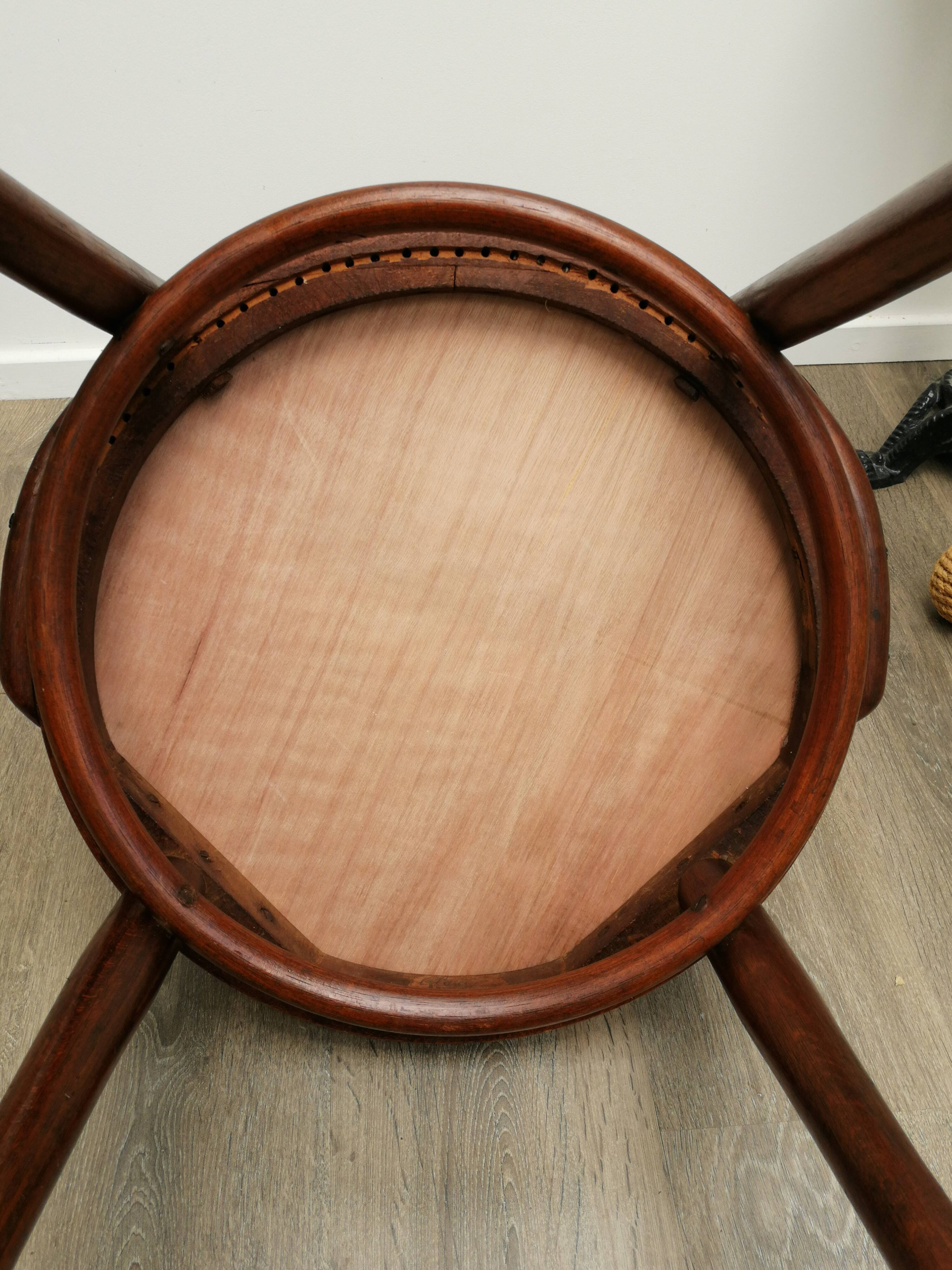 Reupholstered Thonet office chair No.6003