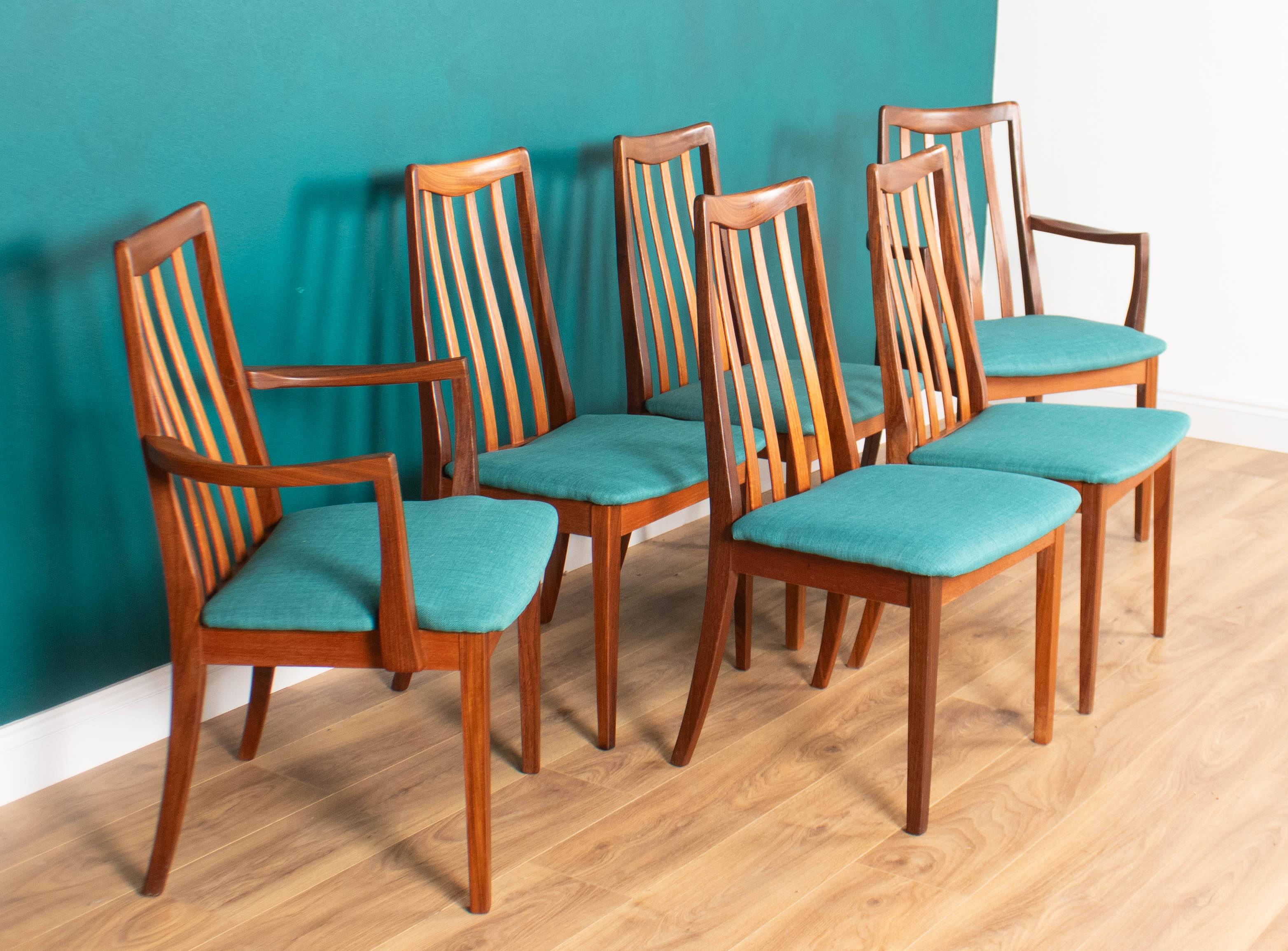 Retro Teak 1960s Mid Century Dining Table & 6 Chairs By G Plan Victor Wilkins