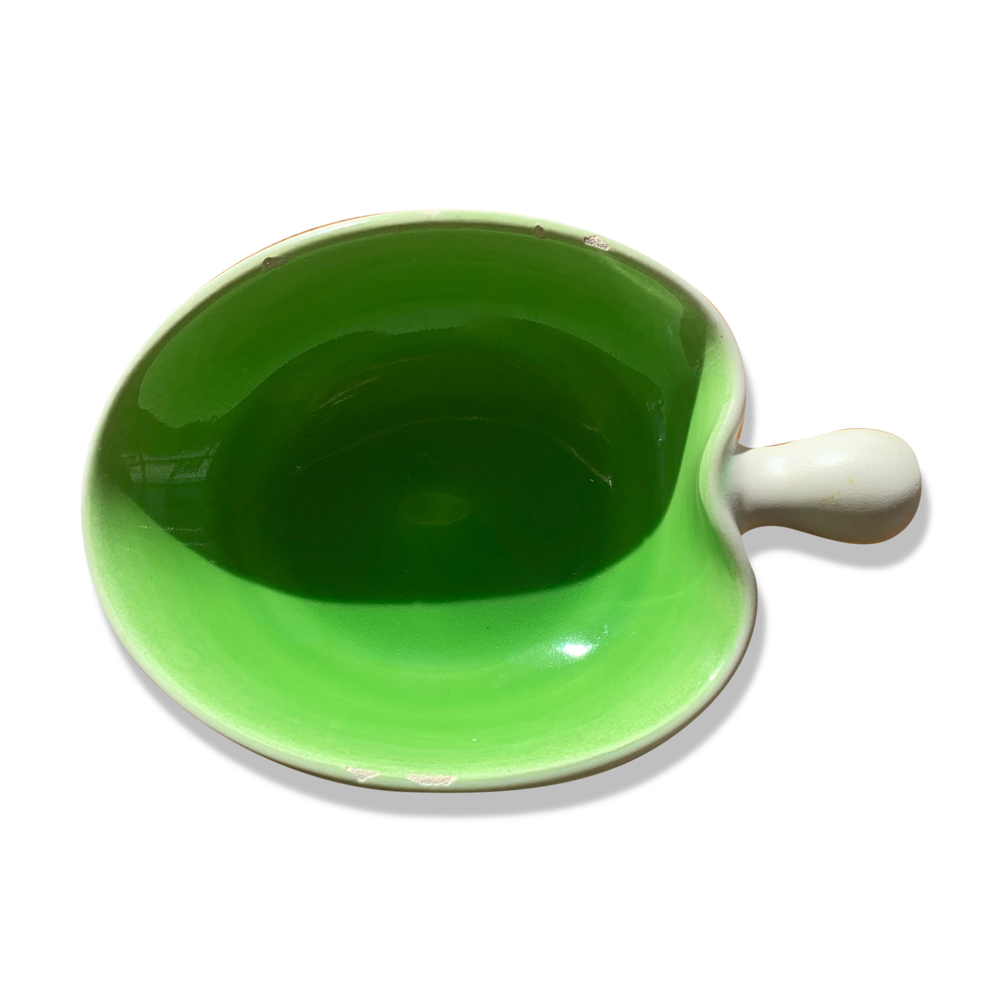 Vintage vallauris enamelled ceramic apple cup