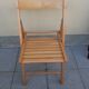 Chaise pliante bois blond