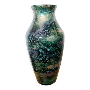 Vase en verre églomosé - laque