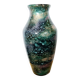 Glazed glass vase Signed Laque Line H 40cm