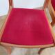 Solid cherry wood chairs and red velvet seat - Set of 4 - Louis Philippe style