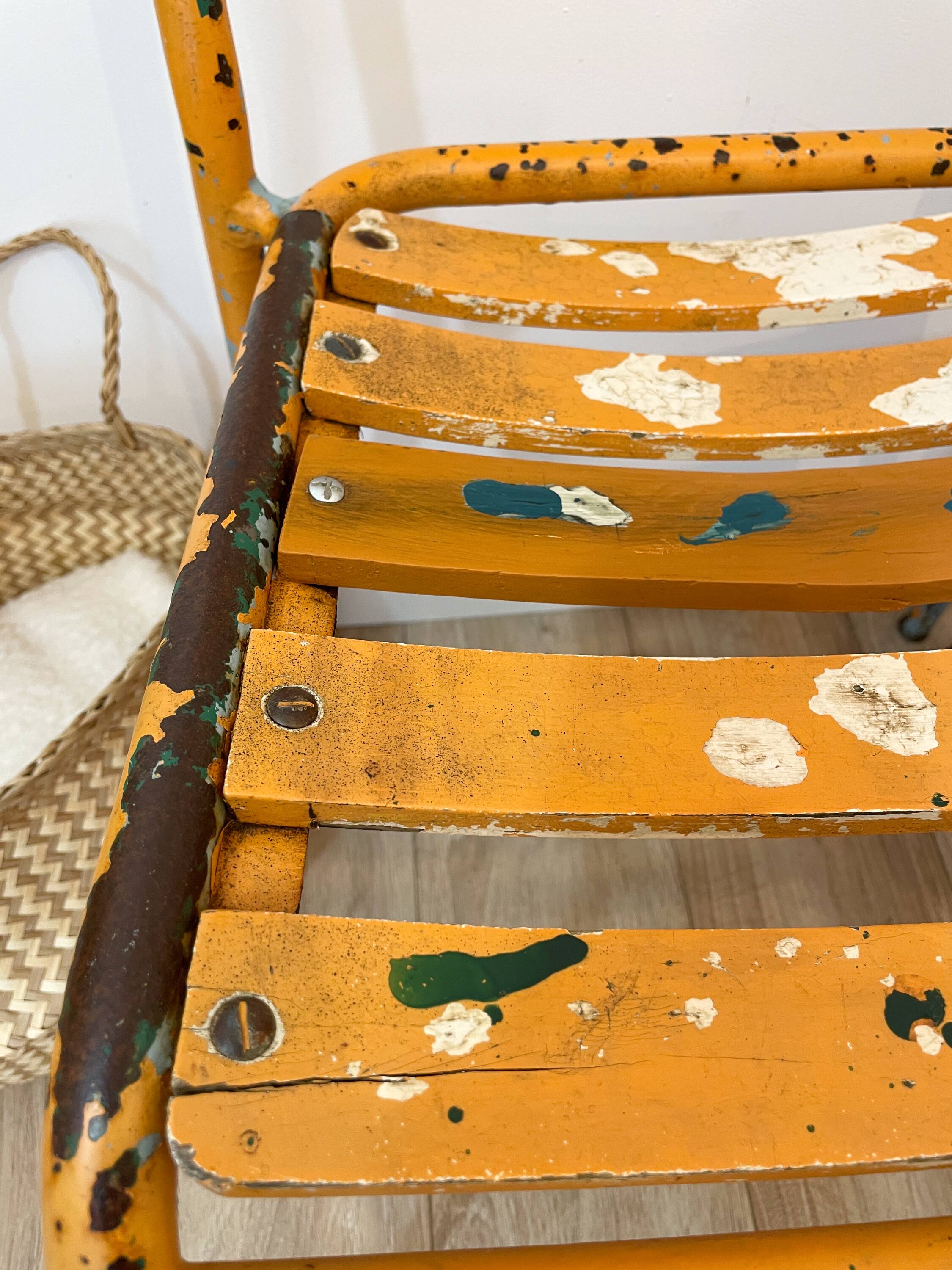 Pair of vintage bistro chairs "Street Art"