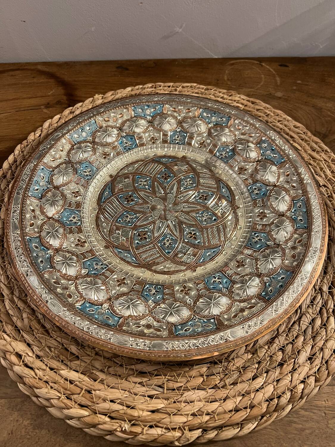 Hammered copper platter