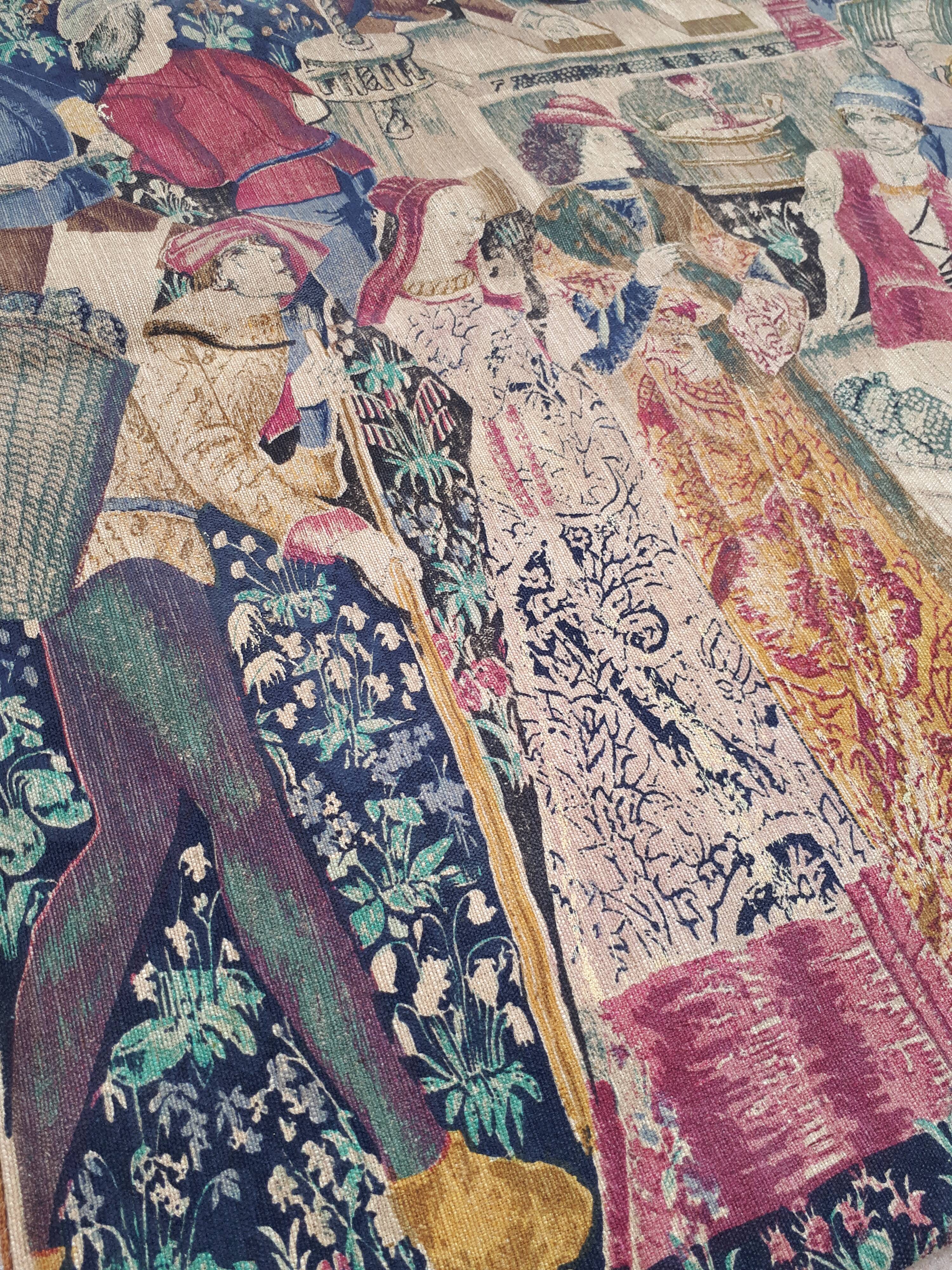 Wall tapestry hanging Les Vendanges Editions ARTIS FLORA numbered