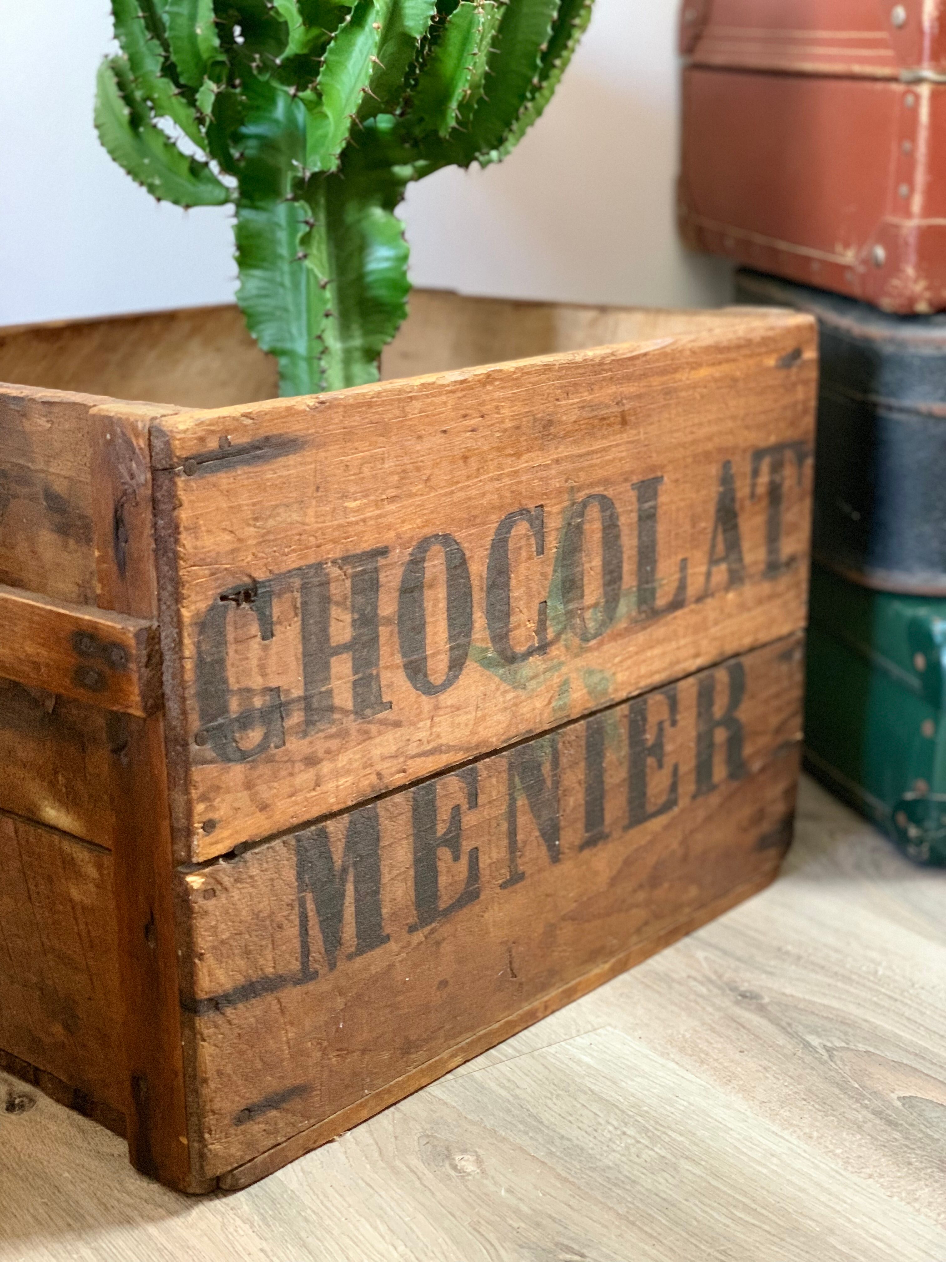 Old menier vintage chocolate crate