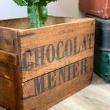 Old menier vintage chocolate crate