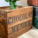 Old menier vintage chocolate crate
