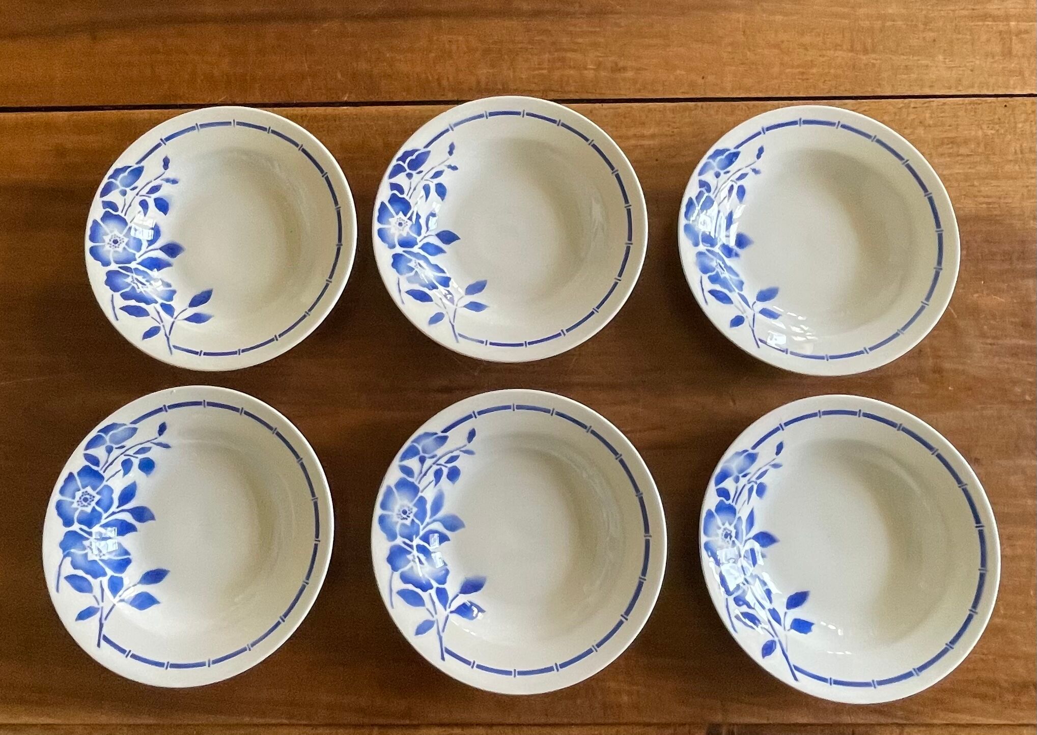 Hollow plates ceranord saint amand blue flower