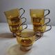Amber glass espresso cups from the 1960s-70s. Italy