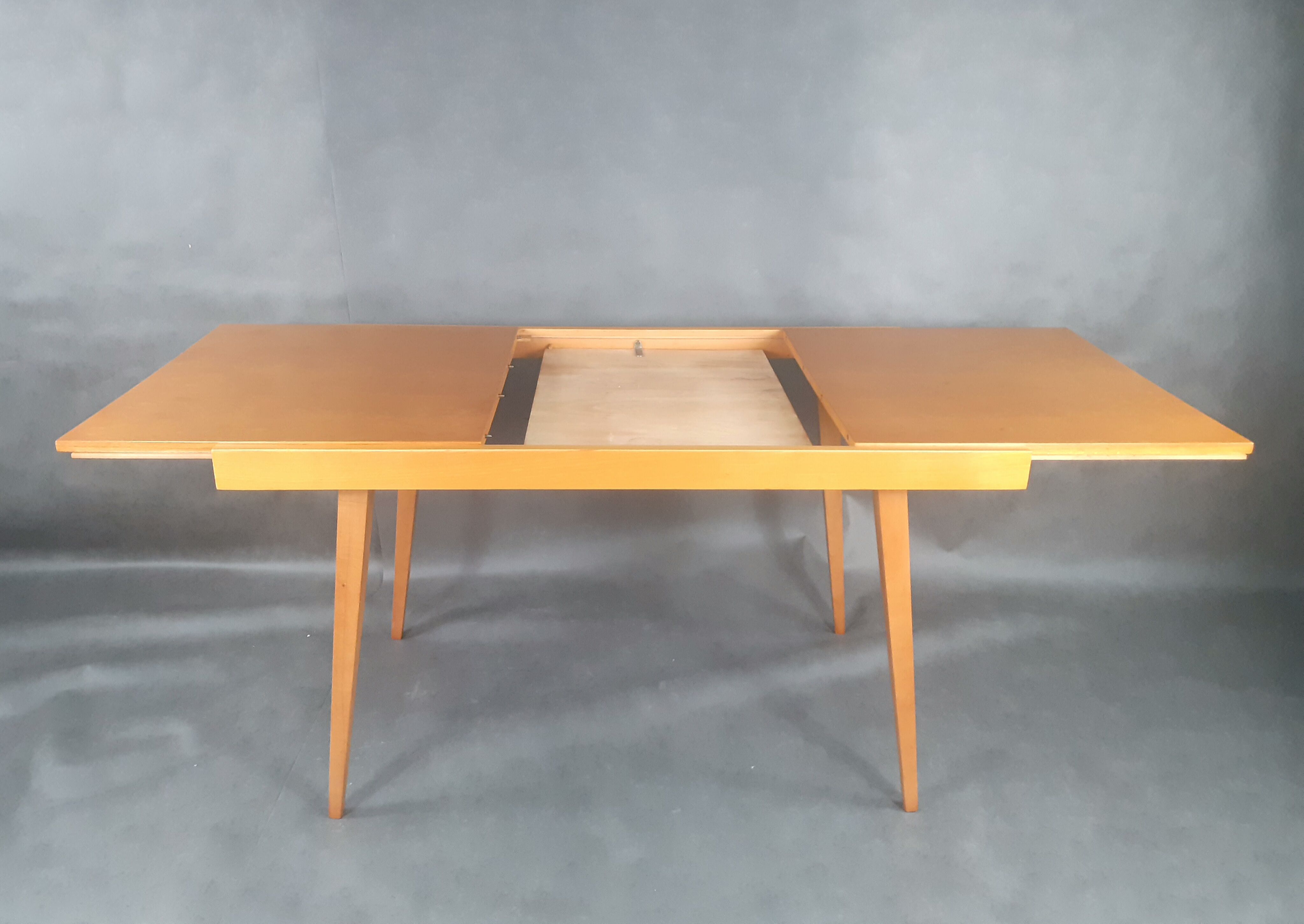 Extension Table in Ash František Jiràk by Tatra vintage Czech 1960s