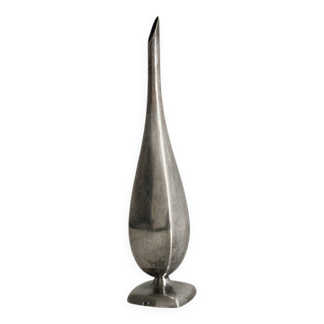 Small metal soliflore vase