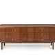 Important sideboard with drawers in teak, Italian design, 1960s.