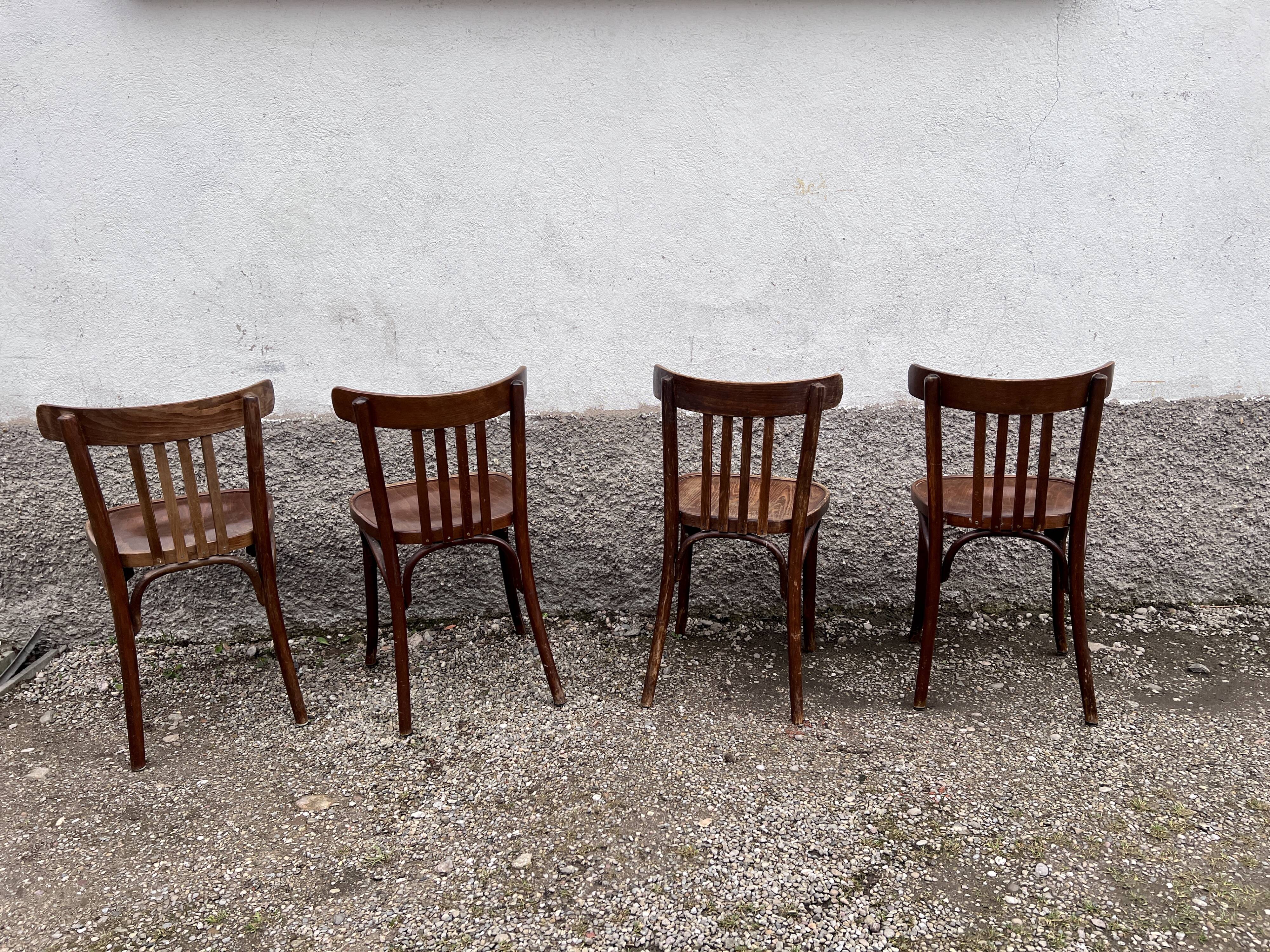 Series of 4 bistro chairs
