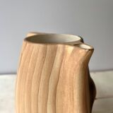 Vintage Grandjean Jourdan Vallauris faux wood coffee maker + sugar bowl