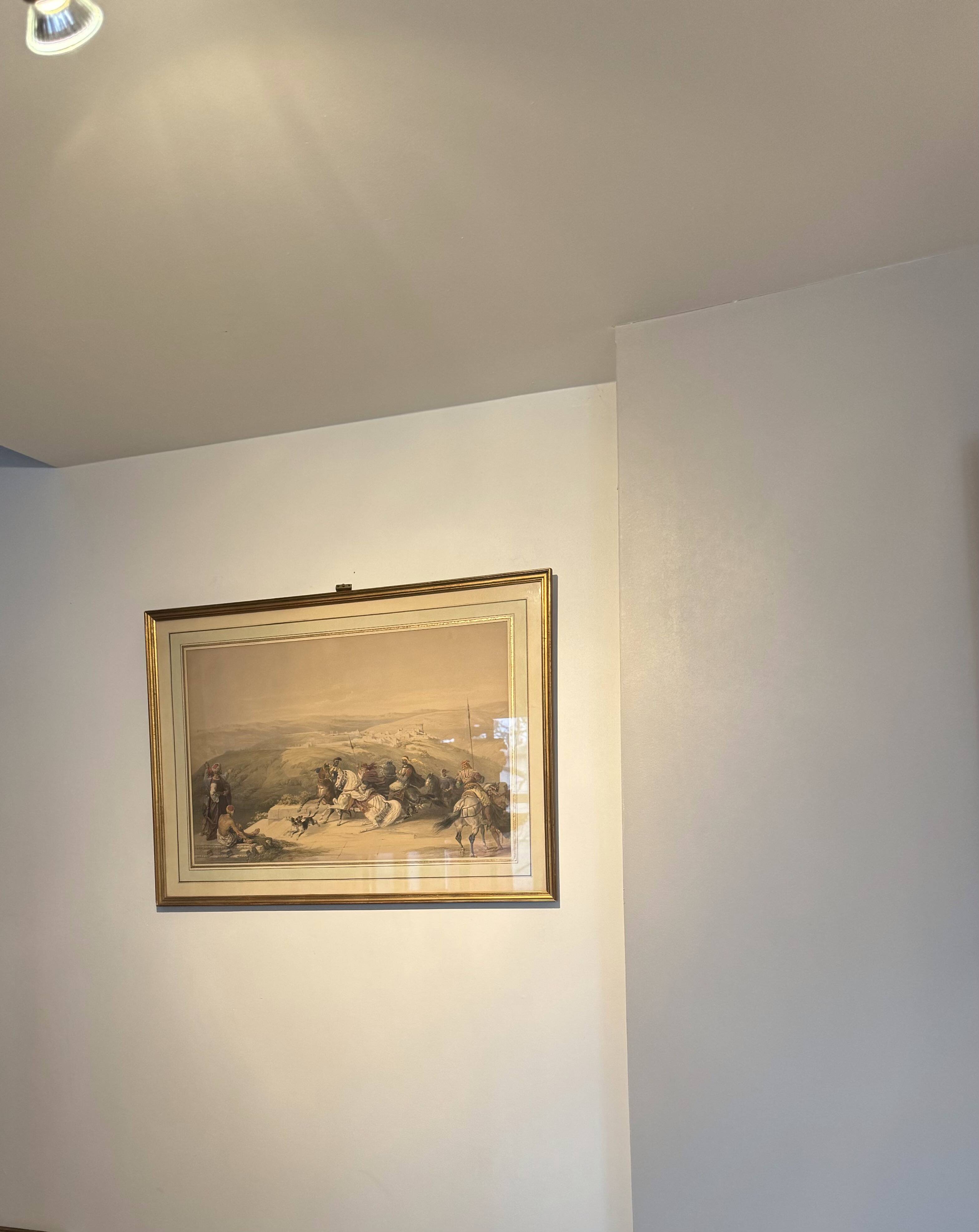 Old orientalist painting, Sebastia, after David Roberts 20th century