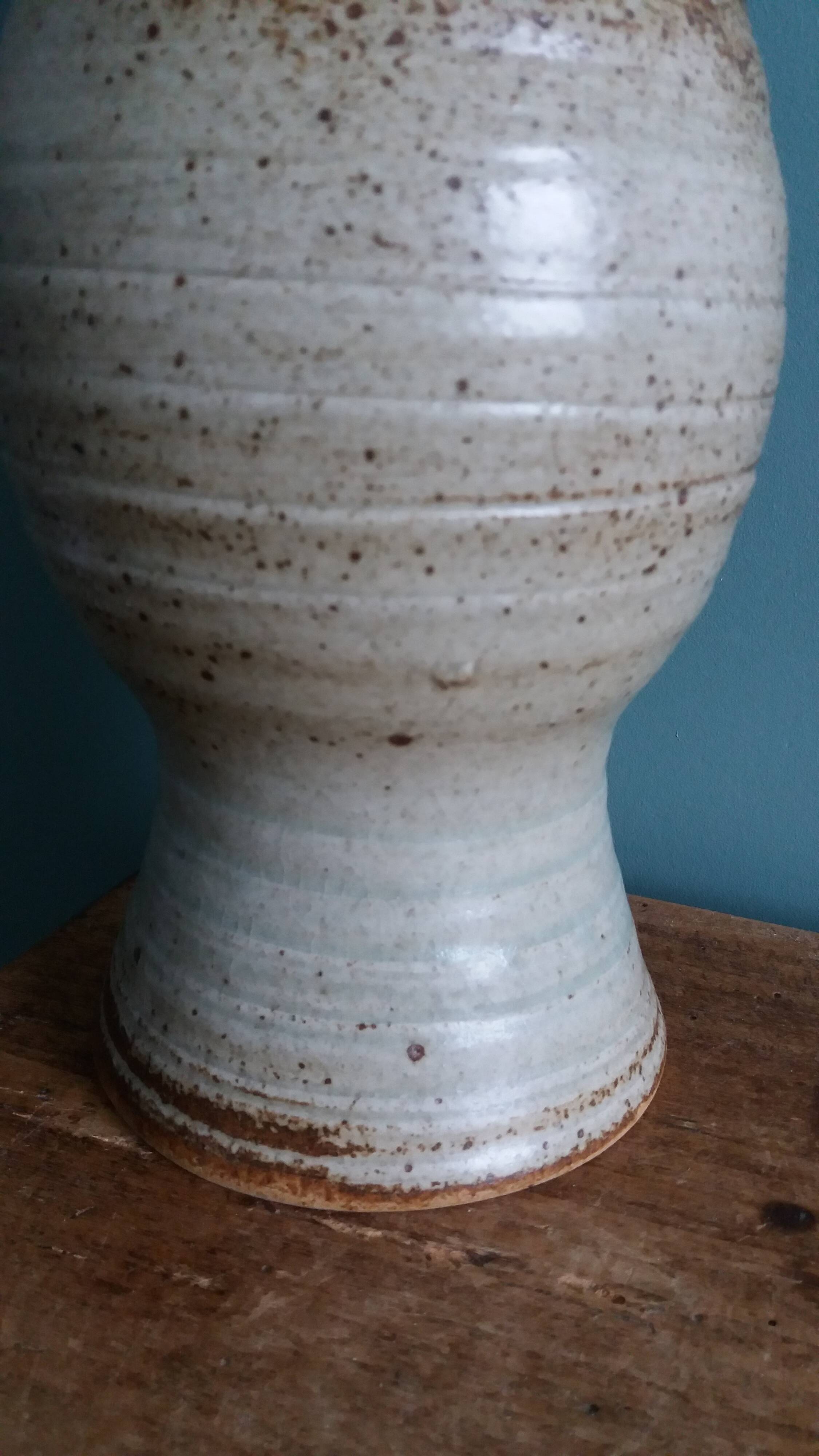 Stoneware pitcher signed Jean Tessier, Atelier Le Cep