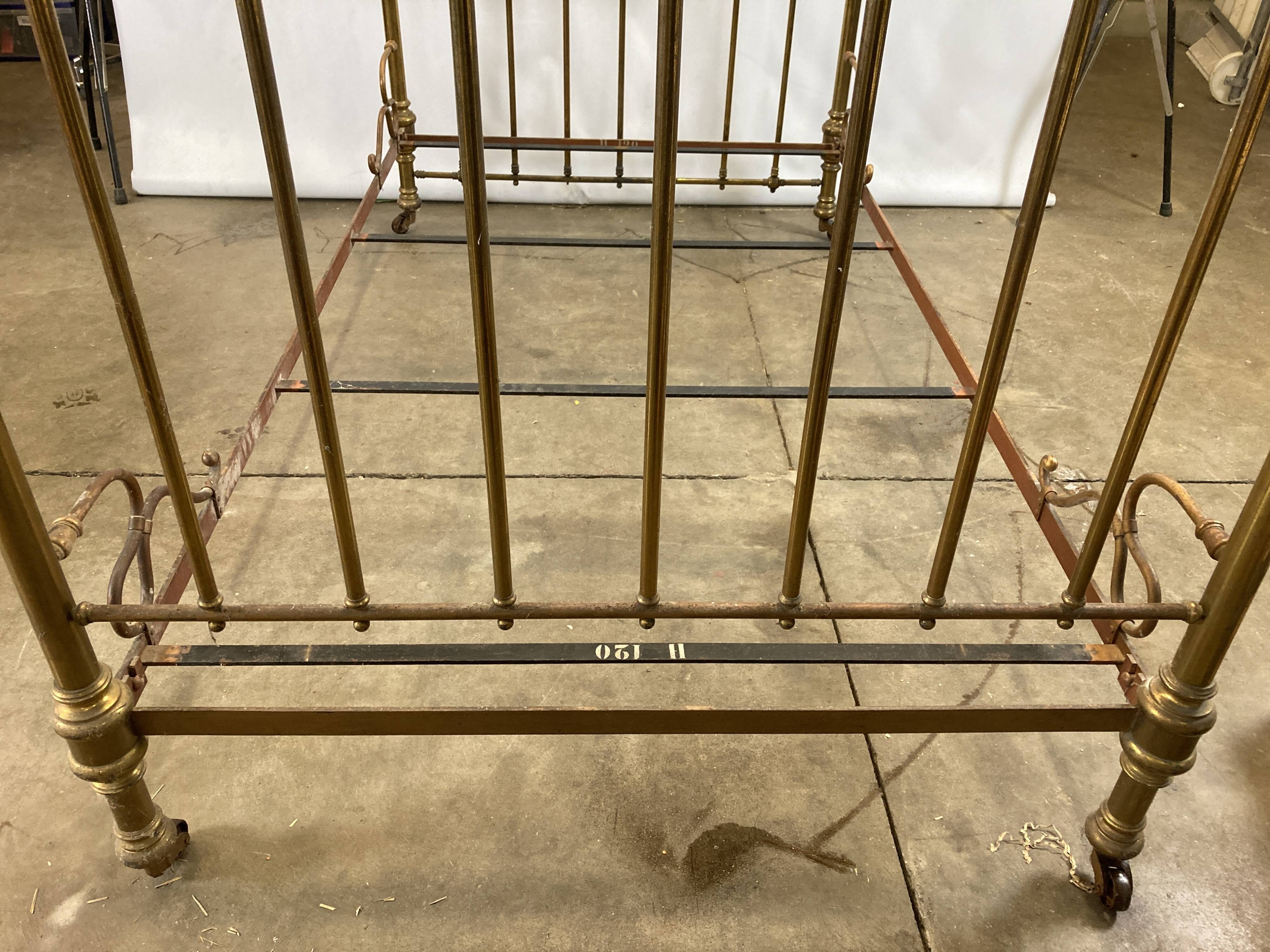 Vintage gold metal bed frame