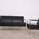 Leather sofa & armchair by Gunilla Allard 1990's
