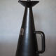 Ceramic pitcher of Louviers manufacture 50s, pitcher with conical handle