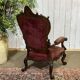 Fauteuil en acajou 19ème richement sculpté de style baroque