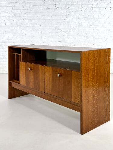 Vintage row or storage cabinet 60s vinyl doors