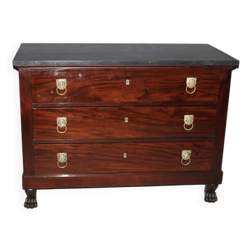 Return from Egypt Mahogany Chest of Drawers, Early 19th Century