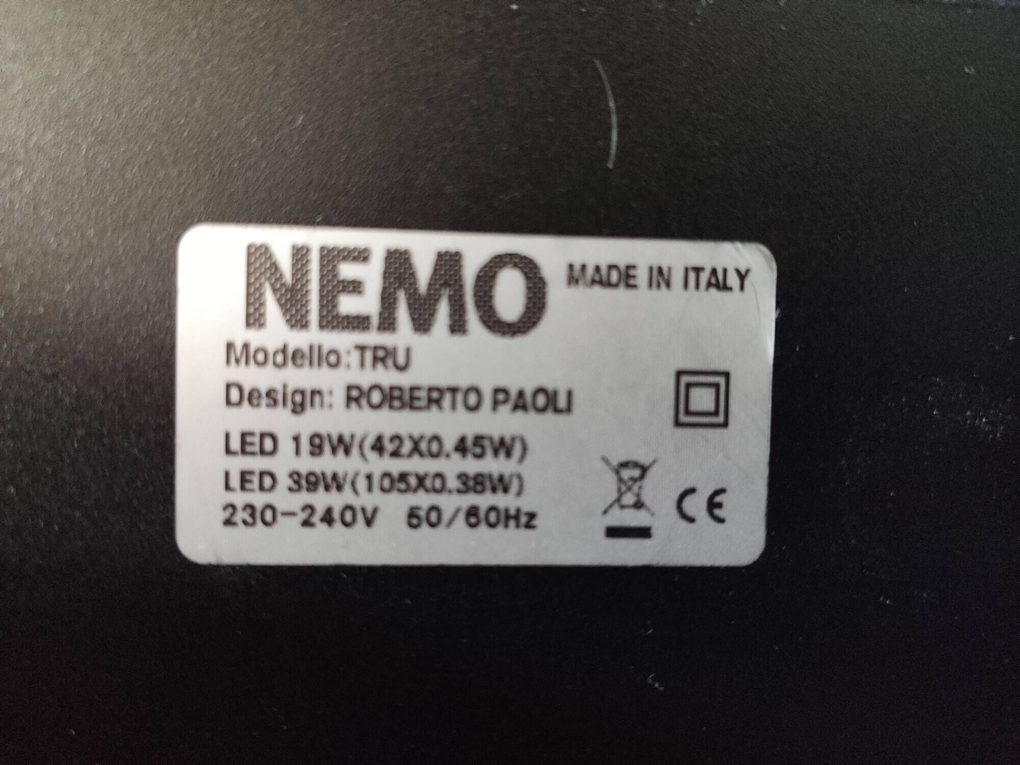 Floor lamp model "Tru" (Designer Roberto PAOLI, Publisher NEMO Italy) - (design lamp)