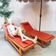 Vintage Swiss design sunbed daybed chaise longue 1950's