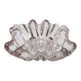 Ancien Cendrier en Verre Manganèse ou Ouraline