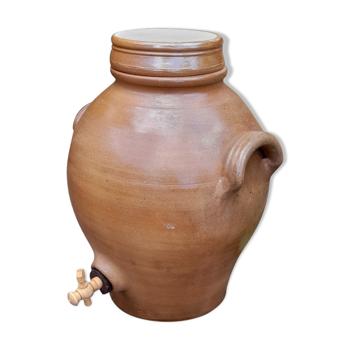 Vinaigrier in sandstone, pottery of the Mottes (La Puisaye), handmade - 7 liters