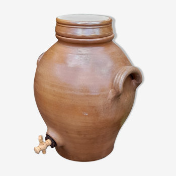 Vinaigrier in sandstone, pottery of the Mottes (La Puisaye), handmade - 7 liters