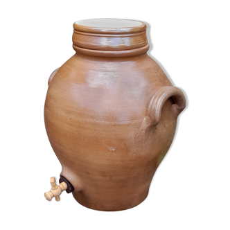 Vinaigrier in sandstone, pottery of the Mottes (La Puisaye), handmade - 7 liters