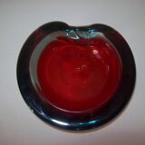 Cendrier en verre de Murano Sommerso