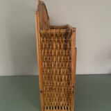 Vintage rattan wall shelf
