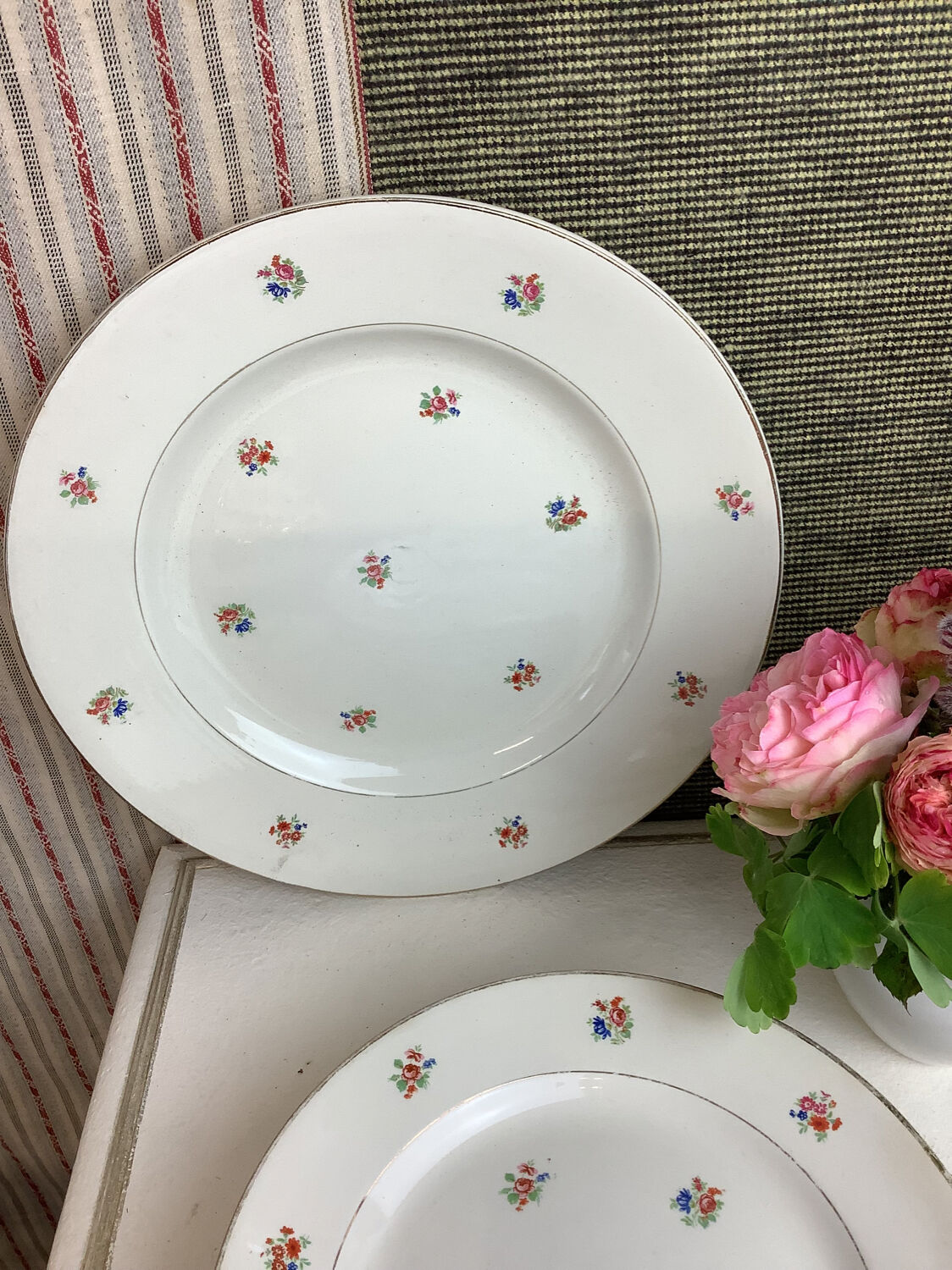 Plat rond Vintage made in france Digoin