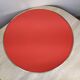 Guerdon small round coffee table red vintage tripod door plant formica